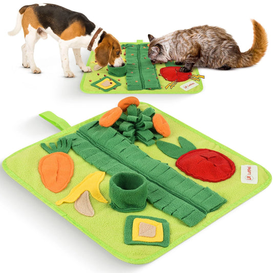 Snuffle Mat for Small Dogs & Cats Soft Foraging Mat for Rabbits Washable anti Slip Perfect for Bunnies Guinea Pigs & Hamsters Sniff Puzzle Toy for Puppies (Small)