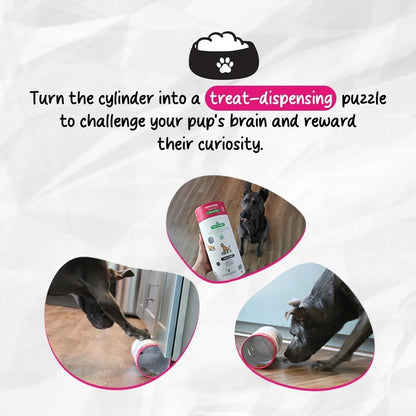 Chelsy'S Toys 3 in 1 Enrichment Tube for Dogs Tug Toy Treat Dispenser & Snuffle Ball Durable Rope Dog Toy Interactive Dog Treat Puzzle for Large Dogs & Puppies (Orange)